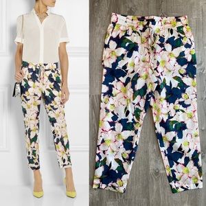 NWOT J. Crew Floral Drawstring Cove Pants 10